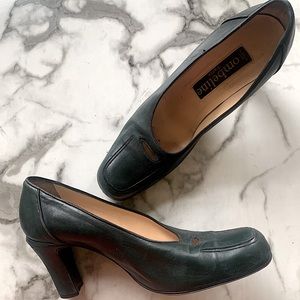 COPY - OMBELINE PARIS (Import)Vintage 100% Leather Pumps-Forest Green/8.5 READ!!